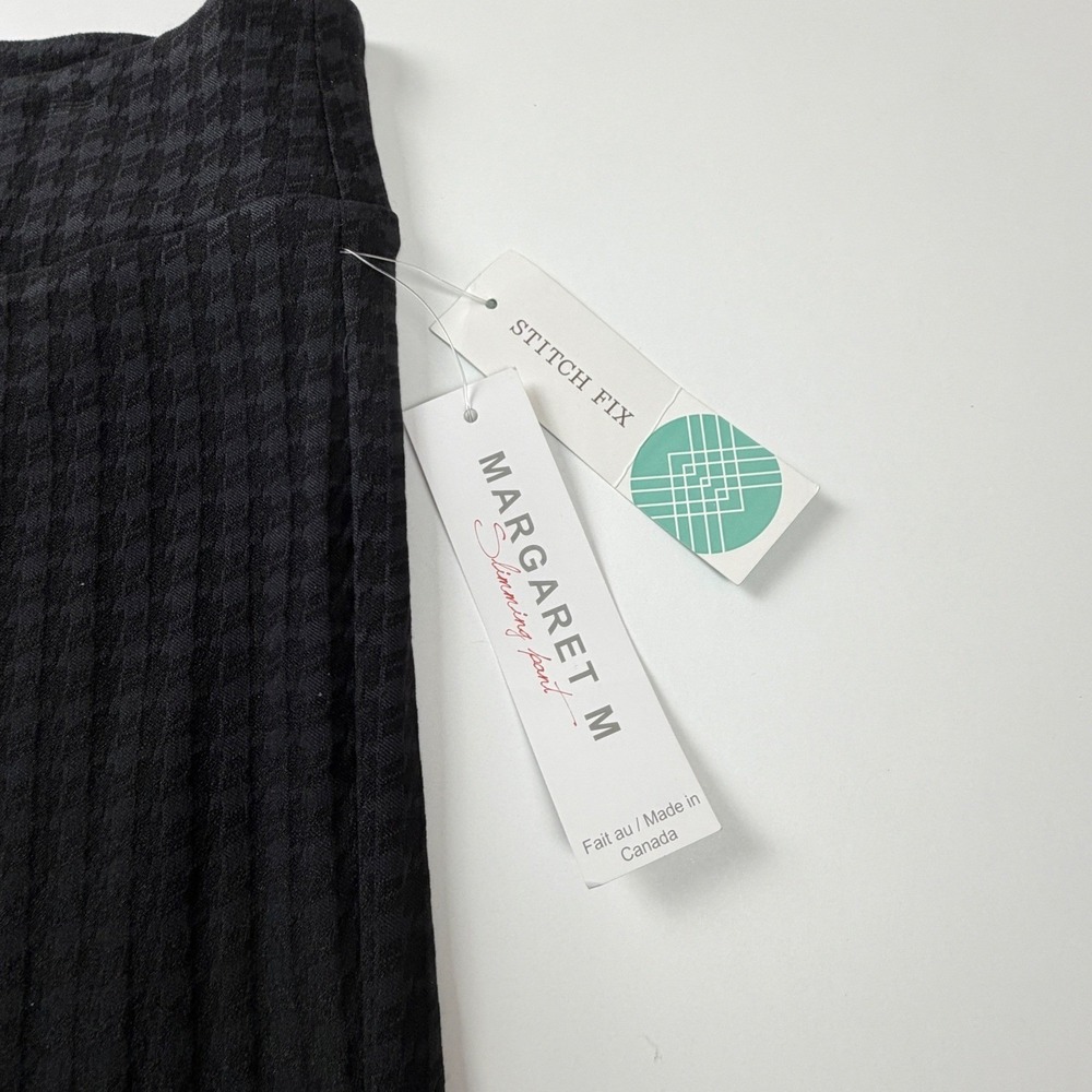 Margaret M Emer Houndstooth Straight Leg Pant Size S NWT - Picture 5 of 16